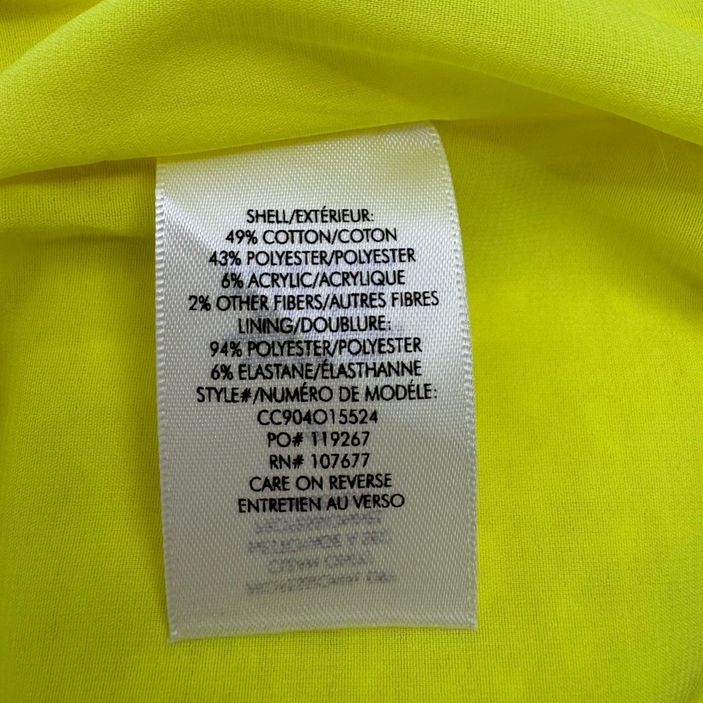 ALICE + OLIVIA Clyde Sequin Embellished Tweed Shift Dress -Neon Yellow -Size 4 - Picture 9 of 10